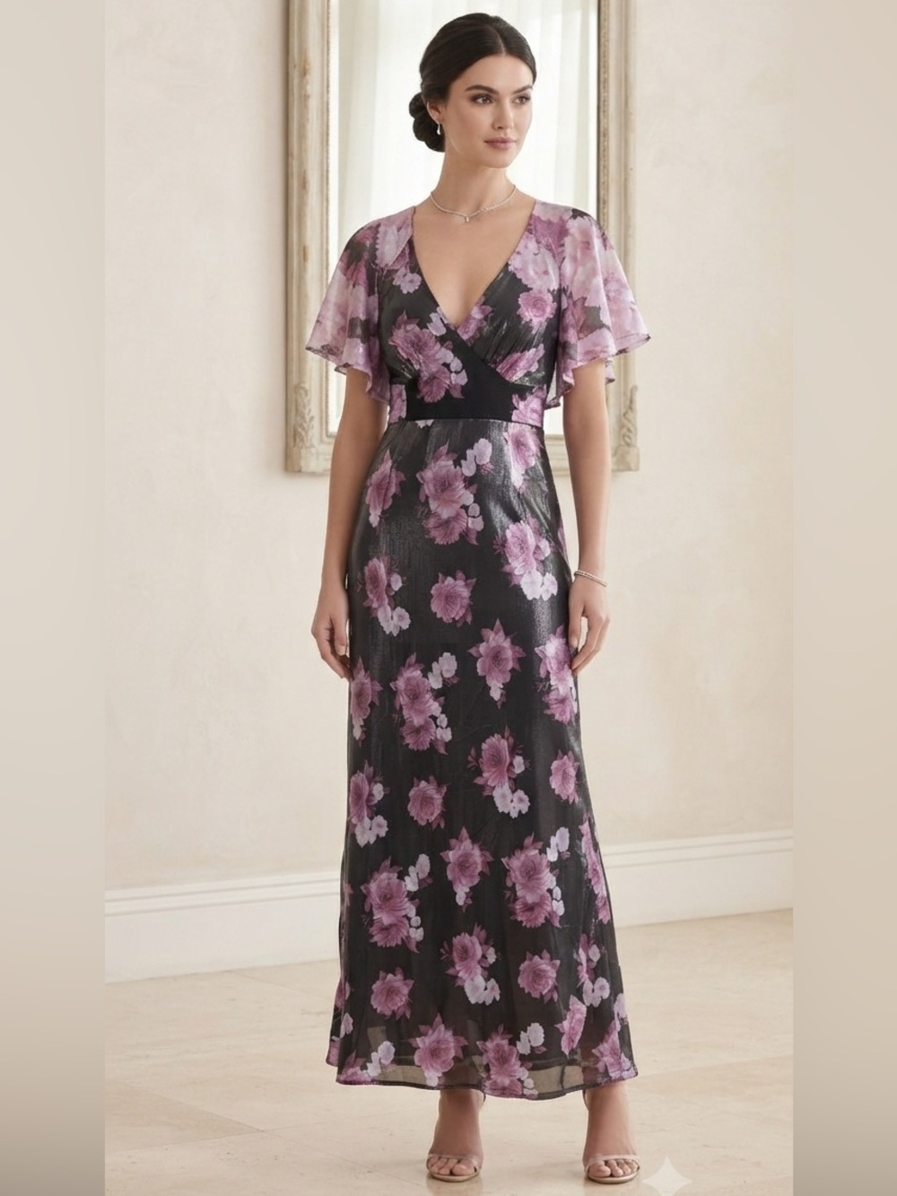 ASOS Design Floral Open-Back Dress - Picture 1 of 6